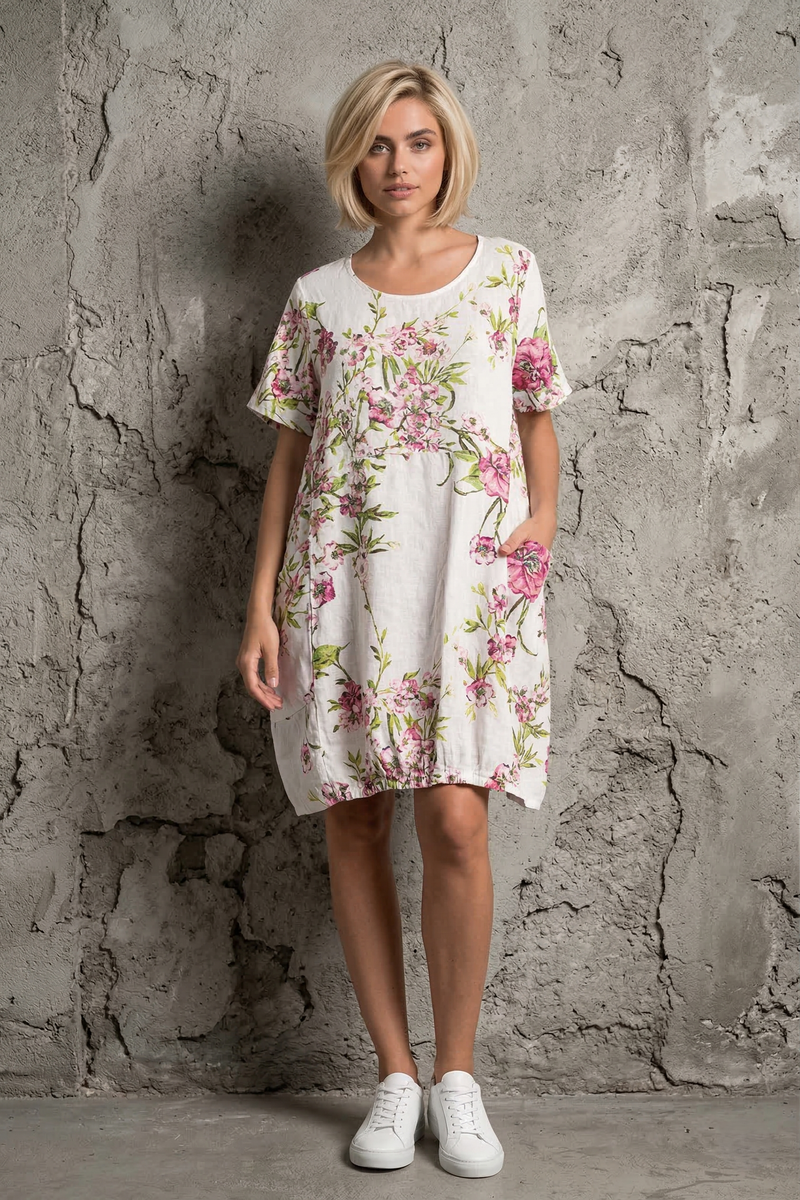 linen luv dresses Luv the Petite Zippered Dress Beige, XS-S